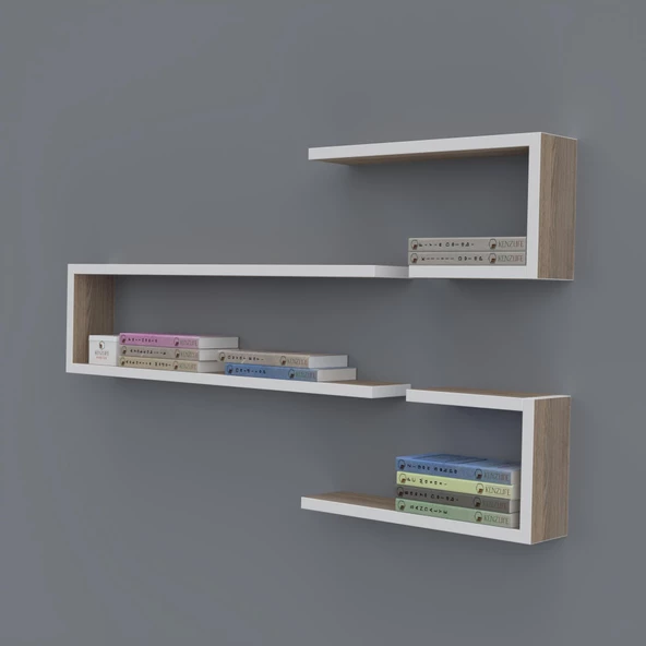 Kenzlife kitaplık nevres 060*100*20 crd duvar rafı ürün görseli 1