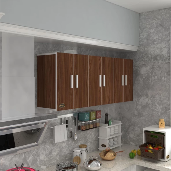 Kenzlife hazır mutfak zanobi cvz 060*180*32 mutfak banyo dolabı kapaklı raflı ürün görseli 1