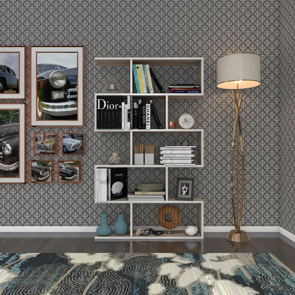 Kenzlife kitaplık firuze 150*090*20 crd duvar rafı ürün görseli 1