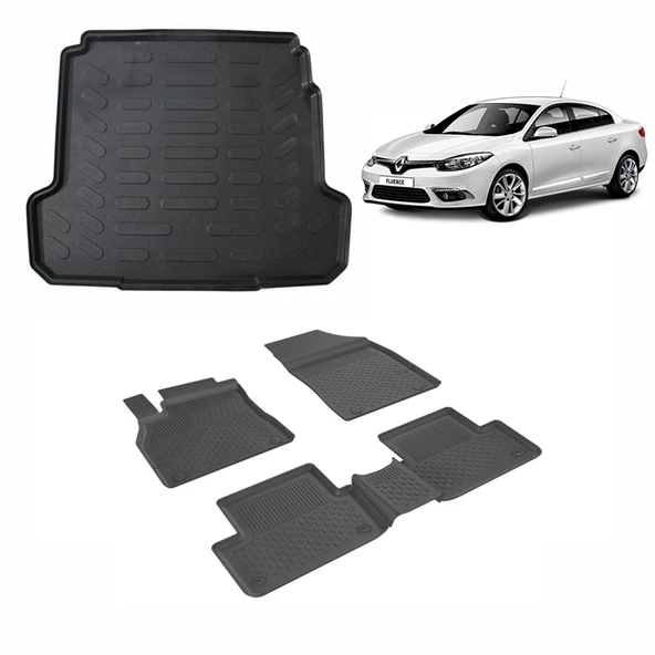 Sahler Renault Fluence 2009 + 4.5D Sahler Paspas ve 3D Rizline Bagaj  Havuzu ürün görseli 1