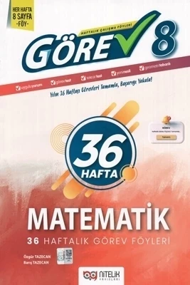 Nitelik 8.Sınıf Görev Matematik 36 Haftalık Görev Föyleri ürün görseli 1