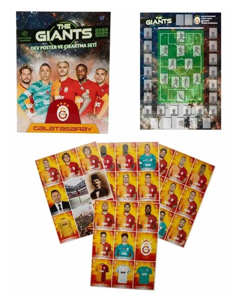The Giants Galatasaray Dev Poster ve Çıkartma Seti - Resim 4