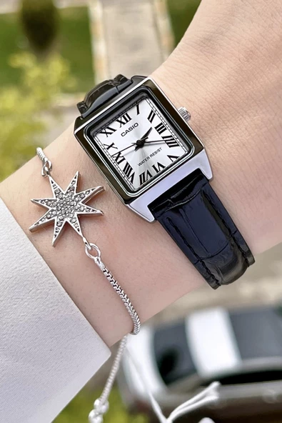 Casio CSISTE41 Kadranı Gümüş Kordonu Siyah Renk Hediye Paketli Kadın Kol Saati ürün görseli 1