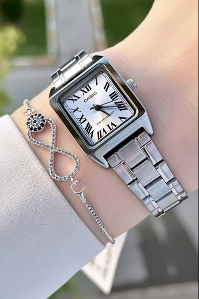 Casio CSISTE44 Kadranı ve Kordonu Gümüş Renk Hediye Paketli Kadın Kol Saati ürün görseli 1