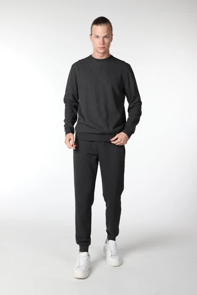 Erkek Basic Sweat Kar Melanj - Resim 9
