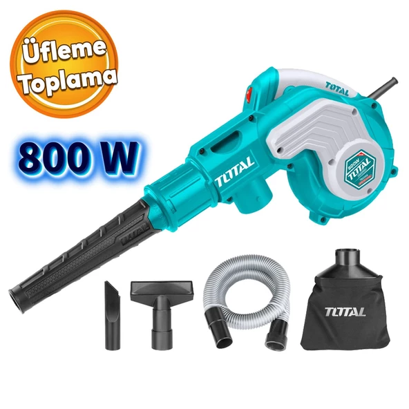 Üfleme Makinası 800 W Bahçe Yaprak Temizleme Süpürme Total TB2066 Elektrikli Üfleyici Toplayıcı ürün görseli 1