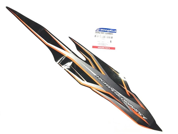 MODENAS GT135 SELE ALTI ETİKET TURUNCU SAĞ ORJİNAL ürün görseli 1