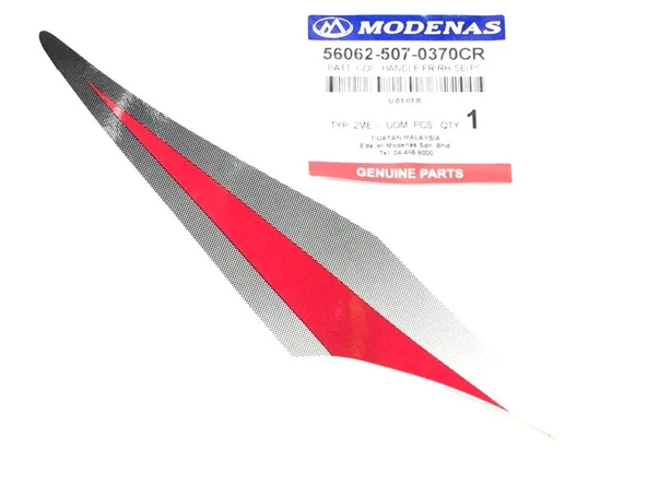 MODENAS GT135 ÖN FAR PANELİ ETİKETİ KIRMIZI SAĞ ORJİNAL ürün görseli 1