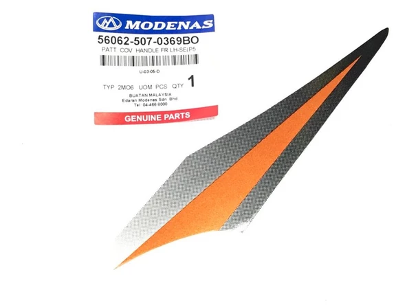 MODENAS GT135  ÖN FAR PANEL ETİKETİ TURUNCU SOL ORJİNAL ürün görseli 1