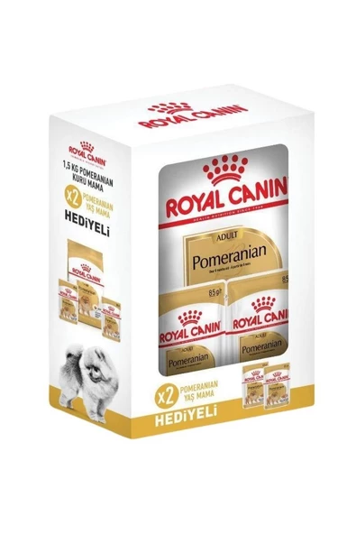 Royal Canin Pomeranian Yetişkin Köpek Maması 1,5 Kg + 2 Adet Yaş Mama Hediyeli ürün görseli 1