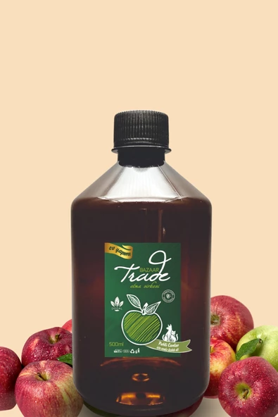 Ev Yapımı Katkısız %100 Doğal Fermantasyon Elma Sirkesi,500 Ml apple cider vinegar ürün görseli 1
