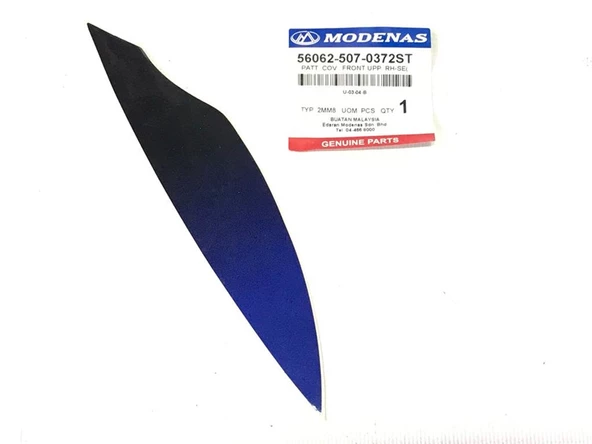 MODENAS GT135 ÖN PANEL ALTI İÇ ETİKET MAVİ SAĞ ORJİNAL ürün görseli 1
