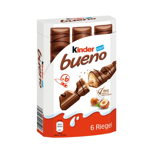 Kinder Bueno 6 Riegel 129 gr 1 PAKET ürün görseli 1
