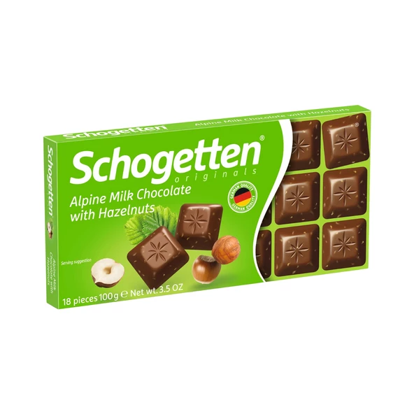 Schogetten Alpine Milk With Hazelnut Chocolatte 100 gr 1 ADET ürün görseli 1