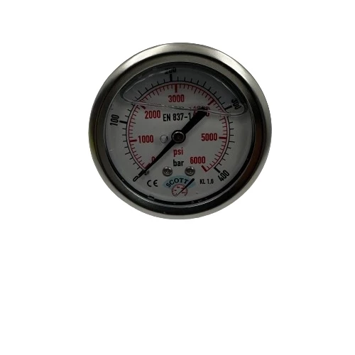 Manometre Gliserinli Arka Çıkışlı Q63 - 0 - 400 Bar 1/4 ürün görseli 1