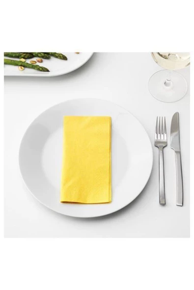 IKEA Fantastısk Peçete, Sarı 40x40 cm, 50 adet - Resim 2