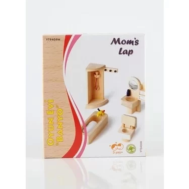 Mom's Lap Ahşap Oyuncakları Oyun Evi Banyo ürün görseli 1
