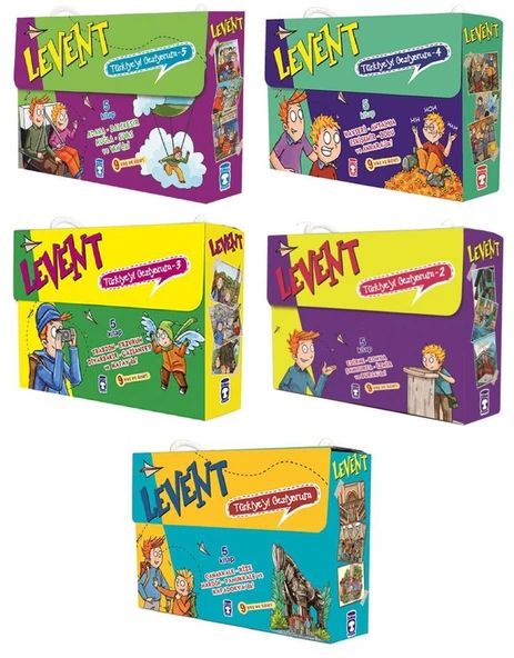 Levent Türkiyeyi Geziyorum Tam Set 5 Kutu 25 Kitap ürün görseli 1