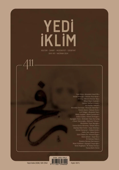 Yedi İklim 411.Sayı Haziran 2024 ürün görseli 1