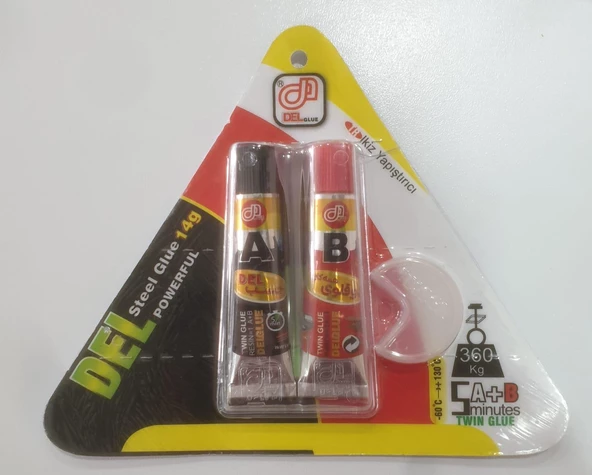 DEL Glue 14 gr İkiz Yapıştırıcı İran – Metal, Taş, Fayans, Plastik ve Seramik İçin Süper Kuvvetli ürün görseli 1