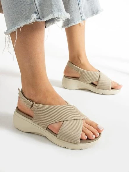Papuçcity 02790 Orto Pedik Günlük Kadın Triko Sandalet ürün görseli 1