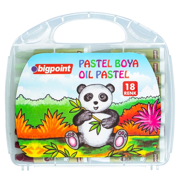 Bigpoint Pastel Boya 18 Renk - Şeffaf Çantalı ürün görseli 1