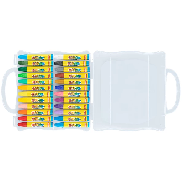Bigpoint Pastel Boya 24 Renk - Şeffaf Çantalı - Resim 2
