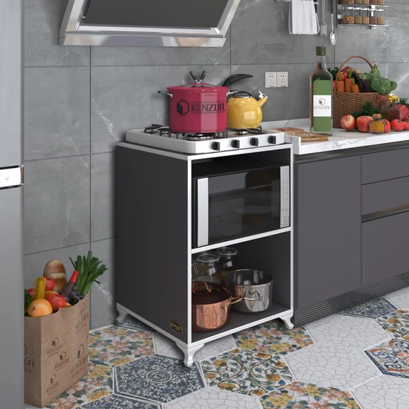 Kenzlife ocak dolabı iclal gri 85*60*57 mutfak klasik setüstü ocak için modül ürün görseli 1