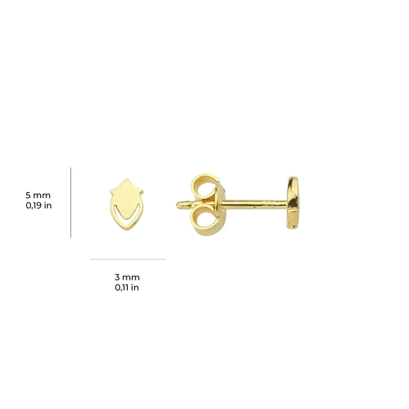 14 Ayar Altın Minik Küpe 0,49 gr - Resim 3