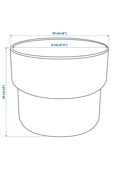 IKEA Förenlıg Plastik Saksı - Beyaz - 9 Cm Çap - Resim 4