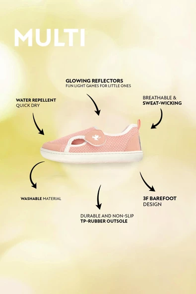 Multi Pembe Mix Barefoot Çocuk Ayakkabı - Resim 2