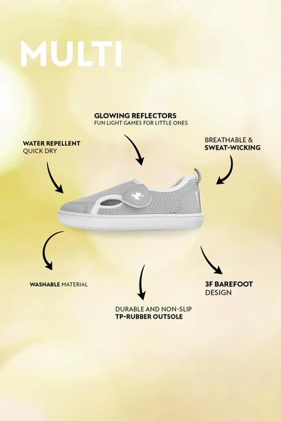 Multi Gri Mix Barefoot Çocuk Ayakkabı - Resim 2