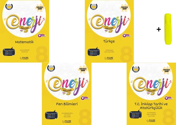 Palme Yayıncılık 8. Sınıf Matematik Fen Türkçe İnkılap Enerji Soru Kitabı Seti Yeni ürün görseli 1