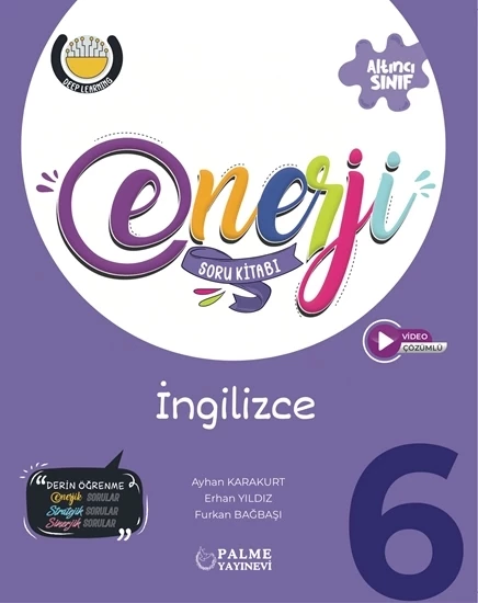 Palme Yayıncılık 6. Sınıf Enerji İngilizce Soru Kitabı Yeni ürün görseli 1