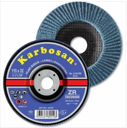 Karbosan Flap Disk Zirkonyum 115x22mm 10 Adet ürün görseli 1