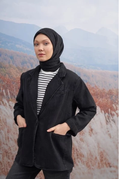 95 X 95 COTTON MONOGRAM DESEN EŞARP - AR 3099 03045 - Resim 10