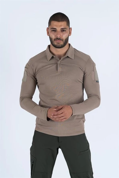 Combat Tactical Outdoor Taktik Tişört Lacost Polo Gömlek Yaka T-Shırt - 802 U.Kol Pıke ürün görseli 1