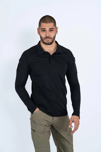 Combat Tactical Outdoor Taktik Tişört Lacost Polo Gömlek Yaka T-Shırt - 802 U.Kol Pıke ürün görseli 1