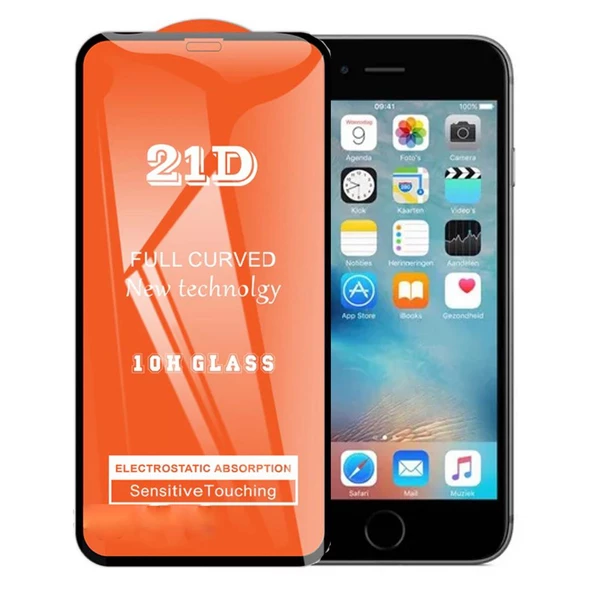 iPhone 6S Ekran Koruyucu 21D Tam Kaplayan Kavisli ürün görseli 1