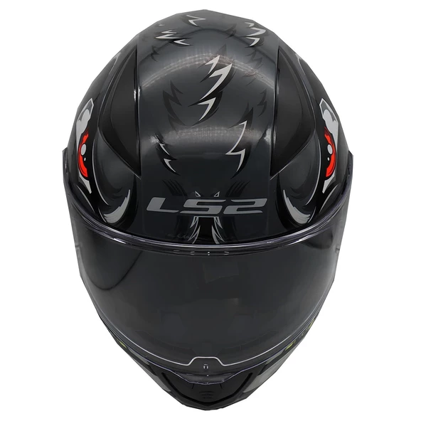 LS2 RRAPID 2 SPOX GRİ-KIRMIZI KASK - Resim 3
