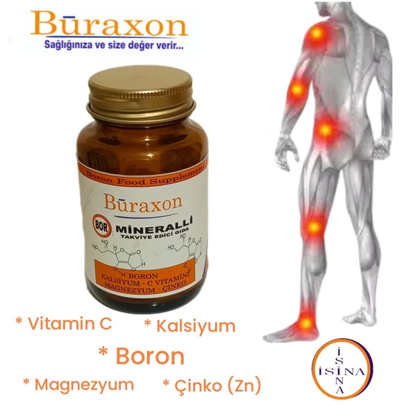 Buraxon Bor içeren gıda takviyesi Vitamin mineral Tablet boron supplement ürün görseli 1