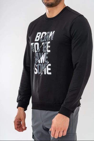 SWEATSHIRT BASIC - 902 - SİYAH - Resim 9