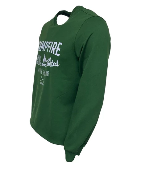 SWEATSHIRT BASIC - 902 - YEŞİL - Resim 5