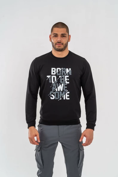 SWEATSHIRT BASIC - 902 - SİYAH - Resim 11