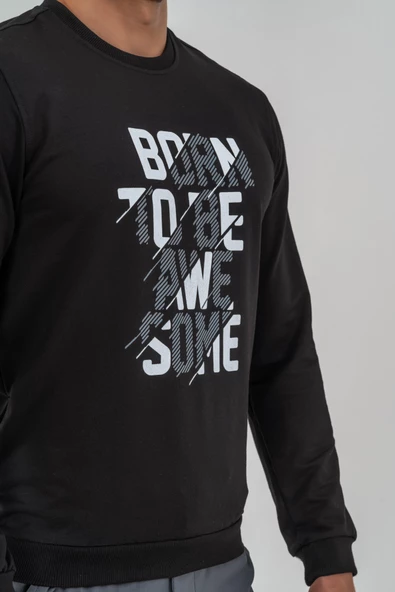 SWEATSHIRT BASIC - 902 - SİYAH - Resim 8
