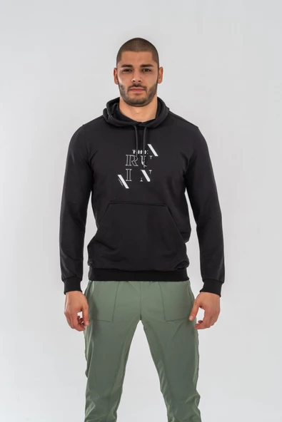 SWEATSHIRT KAPŞONLU - 904 - SİYAH - Resim 7