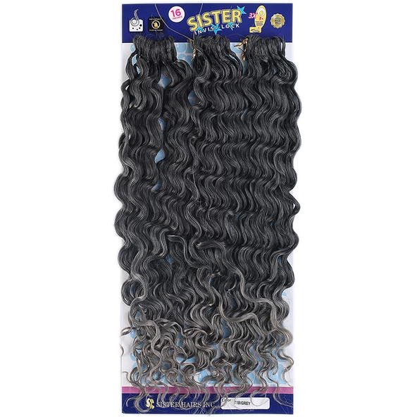 Sister Afro Dalgası Saç - Siyah Gri Ombreli T1B/Grey PM-SISTER-T1B/GREY ürün görseli 1