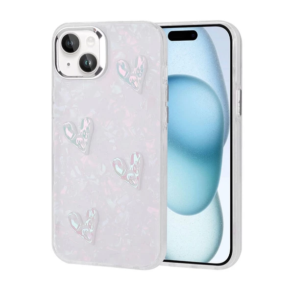 iPhone 14 Uyumlu  Uyumlu KılıfKabartma Figürlü Parlak Eralli Silikon Kapak ürün görseli 1