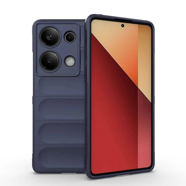 Redmi Note 13 Pro 4G Uyumlu Kılıf Esnek TPU Oyuklu Arka Yüzey Tasarımlı Etnik Silikon Kapak ürün görseli 1