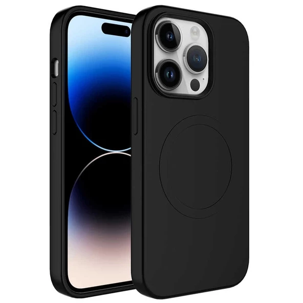 iPhone 12 Pro Uyumlu  Uyumlu KılıfMagsafe Wireless Şarj Özellikli Pastel Renk Silikon Plas Kapak ürün görseli 1
